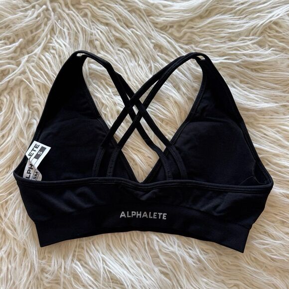 Alphalete Amplify Deep V Bra Black Size Small - Picture 7 of 9